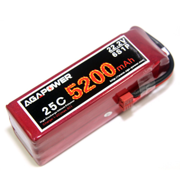 Акумулятор AGA POWER Li-Po 5200mAh 22.2V 6S 25C Softcase T-Plug